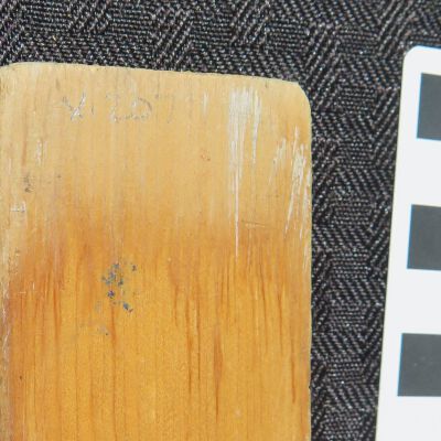 Number detail: Origsize: 1"(W) x 48" (L); Origformat: Artifact