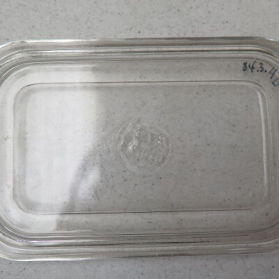 Stewart Warner Refrigerator Enamelware Dish with Lid