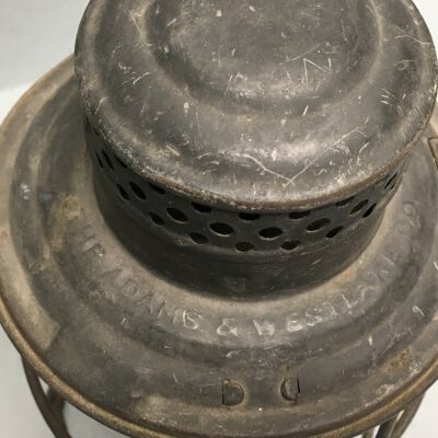 Adams and Westlake Co. mark on cap.: Origsize: 15" (h) x 6" (diam); Origformat: Artifact