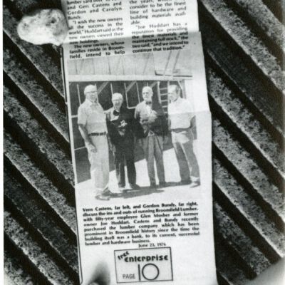 Broomfield Enterprise article on Broomfield Lumber, 1976: Origsize: 3.5" x 5"; Origformat: Print-Photographic; Resolution: 1000dpi