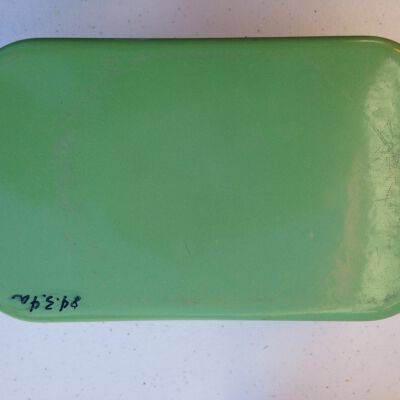 Number on bottom of dish.: Origsize: 2.75" (h) x 4.75" (w; Origformat: Artifact