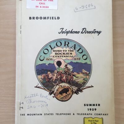 Summer 1959 Broomfield Telephone Directory