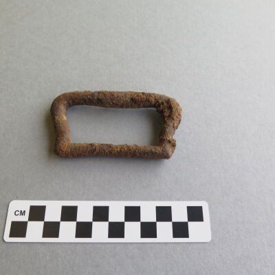 Other side of door handle.: Origsize: 1" (h) x 4.75" (w) x; Origformat: Artifact