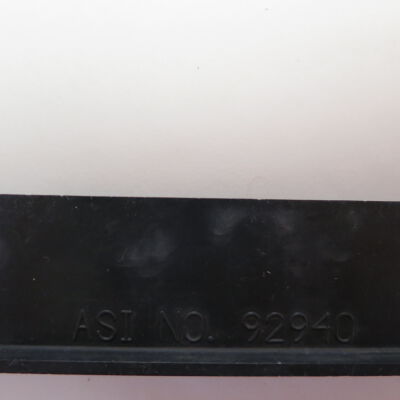 Close up of text on back of frame.: Origsize: 6.25" (h) x 12.25" (; Origformat: Artifact
