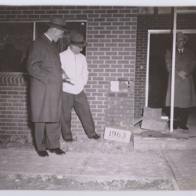 Laying the cornerstone of the new library - 1963