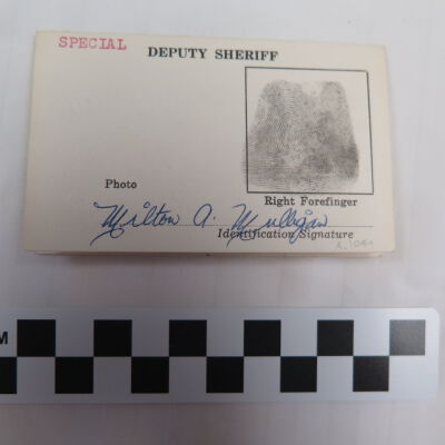 Back of card.: Origsize: 4" (w) x 2.5" (l); Origformat: Artifact