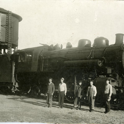 Steam Locomotive with Work Crew