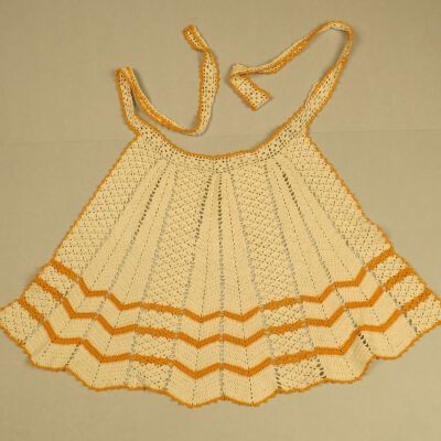 Gold and Cream Crocheted Apron
