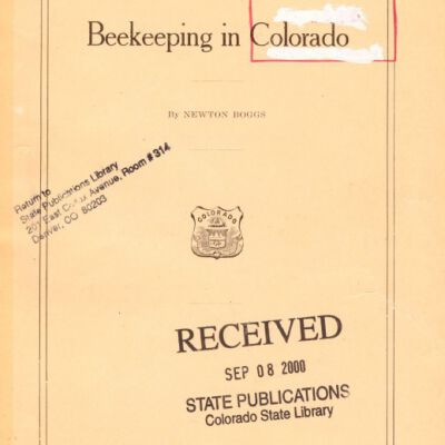 Digital File(PDF) "Beekeeping in Colorado" Booklet