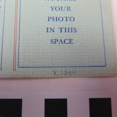 Number on card.: Origsize: 4" (w) x 2.5" (l); Origformat: Artifact