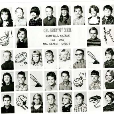 Kohl Elementary School 1968 - 1969 Mrs. Kalafat - Grade 6 Class Photo