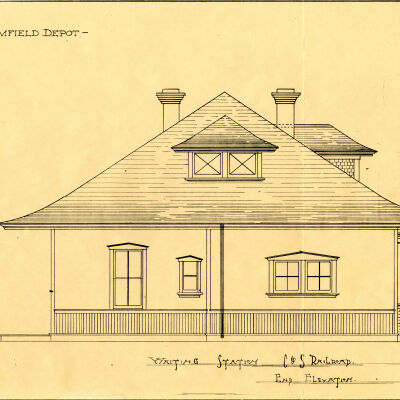 Positive Blueprint of the Broomfield Depot, Back