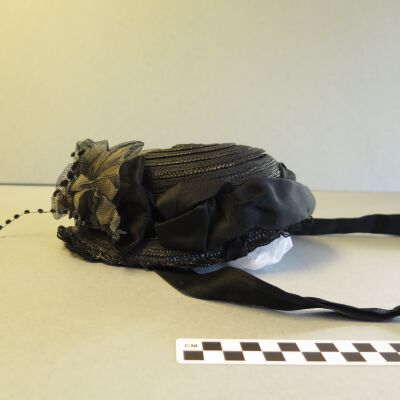 Side of hat: Origsize: 4.5" (w) x 9" (l); Origformat: Artifact
