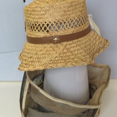 Separated hat and veil: Origsize: 17" (h) x 16" (w) x; Origformat: Artifact