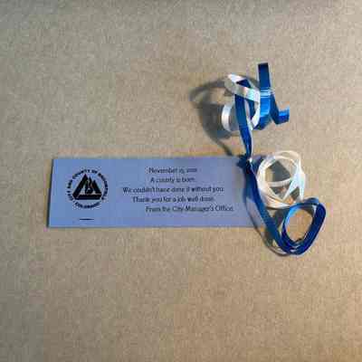 City and County of Broomfield Opening Day Commemorative Paper Ribbon
