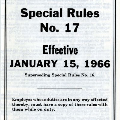 Union Pacific Railroad Company Special Rules Pamphlets