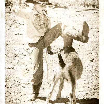 Kid roping goat (kid) - Broomfield Days?