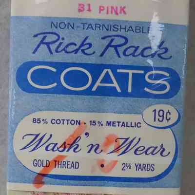 Pink and Gold Rick Rack Trim