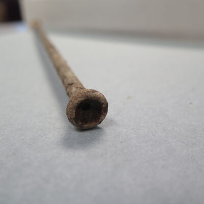 One end of peg.: Origsize: 10.5" (l) x 0.5" (di; Origformat: Artifact