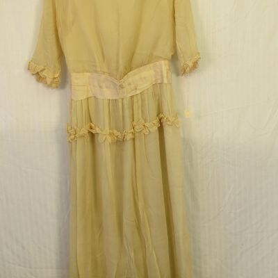 Ivory Silk Georgette Wedding Dress