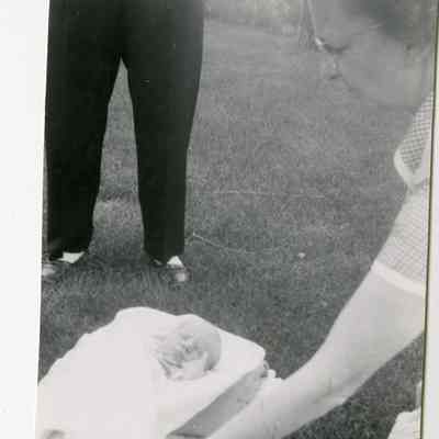Lib Brunner and baby