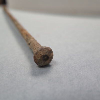 Other end of peg.: Origsize: 10.5" (l) x 0.5" (di; Origformat: Artifact
