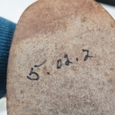Number on bottom of shoe.: Origsize: 3.5" (h) 4" (w) x 10; Origformat: Artifact
