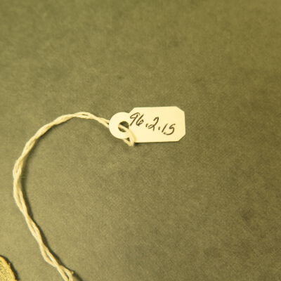Close up of number on lace.: Origsize: 6" (w) x 8" (l); Origformat: Artifact