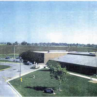 Aerial photograph of a community center