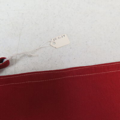 Close up of number on flag.: Origformat: Artifact