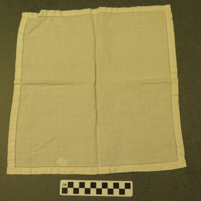 Back of handkerchief.: Origsize: 10" (w) x 10" (l); Origformat: Artifact