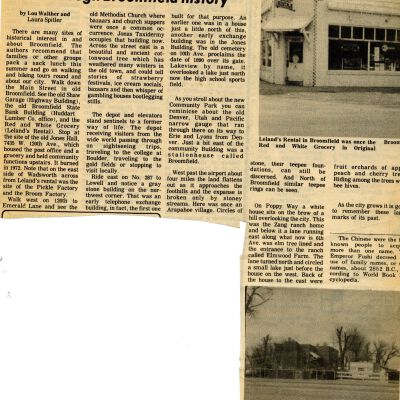 Walk through Broomfield history