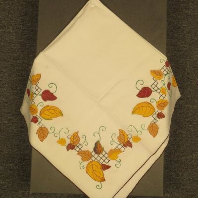 Tablecloth: Origsize: 10" (w) x 11" (l); Origformat: Artifact