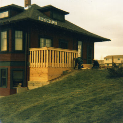New Porch Being Installed at Broomfield Depot Museum