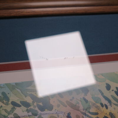 Condition: Accretions on glazing near top (2018-08-29): Origformat: Artifact