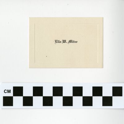 Calling Card for Ella W. Mitze