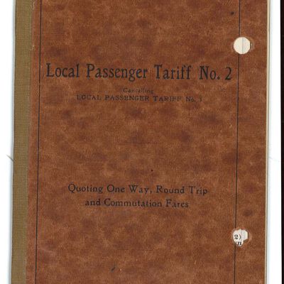 Passenger Tariff No. 2 Booklet for the Denver and Interurban Railroad