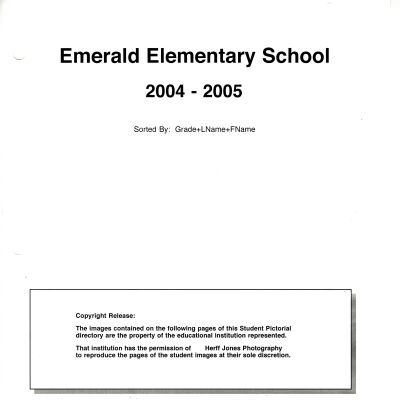 Emerald Elementary School Yearbook 2004-05