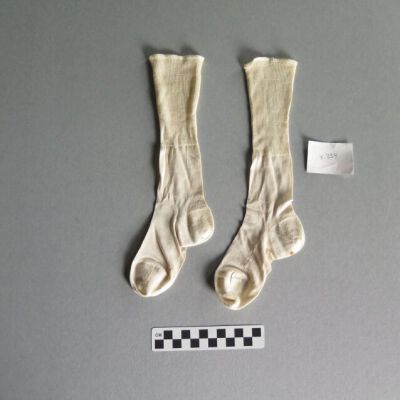 Socks: Origsize: 5" (w) x 10" (l); Origformat: Artifact