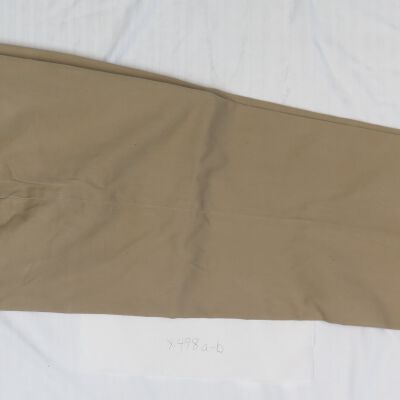 One side of pants.: Origsize: 13.5" (w) x 39.5" (l; Origformat: Artifact