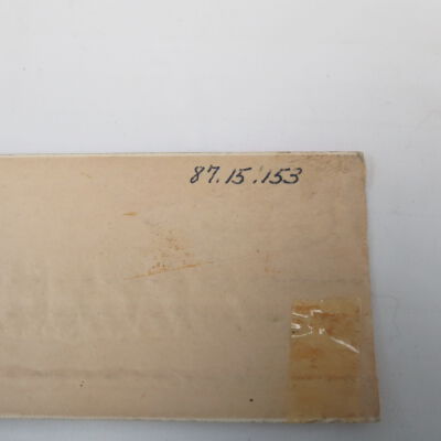 Back of card.: Origsize: 3" (w) x 4.5" (l); Origformat: Artifact