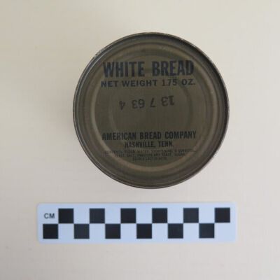 Top of can: Origsize: 2" (h) x 3" (dia); Origformat: Artifact