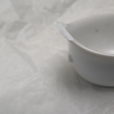 Close up of broken handle.: Origsize: 2" (h) x 4" (w) x 2"; Origformat: Artifact