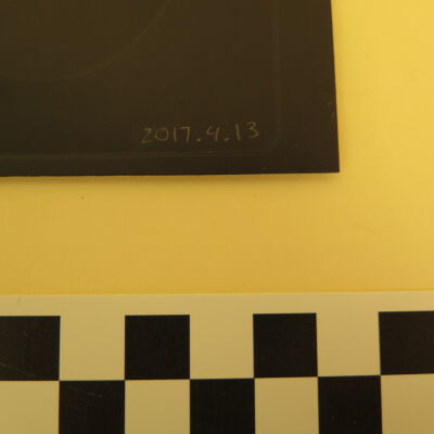 Number on back of magnet.: Origsize: 4" (h) x 3.75" (w); Origformat: Artifact