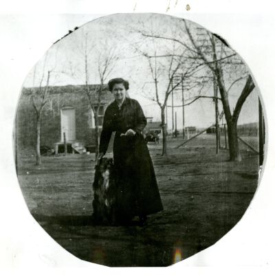 Margaret Vaughn with Brownie (?)
