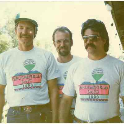 Bill Cooksey, Robert Schulze, and Steve Montoya at 1990 Broomfield Days
