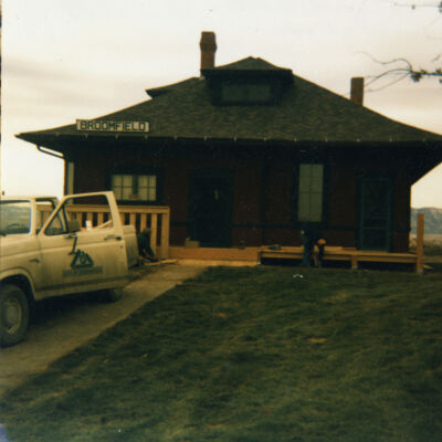 Installation of Porch on Broomfield Depot Museum