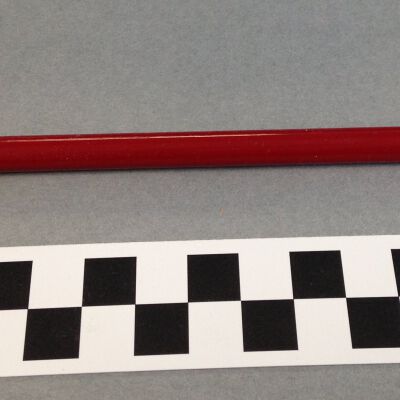 Other side of pencil.: Origsize: 7" (l) x 0.25" (dia); Origformat: Artifact