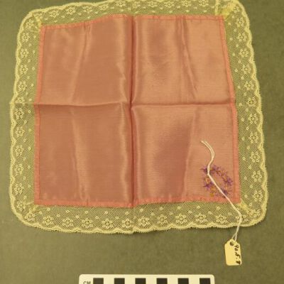Back of handkerchief.: Origsize: 10" (w) x 10" (l); Origformat: Artifact