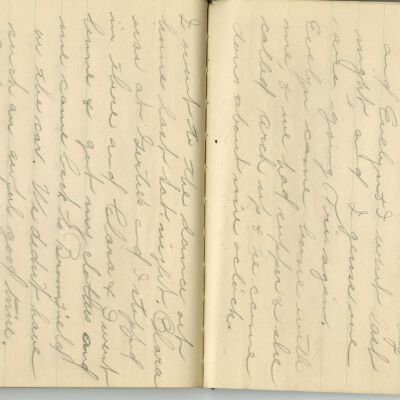-Scanned as 300dpi jpeg by Tom Peyton as an access copy, 08/11/2015.  Pages cropped around edges by Tom Peyton, 08/24/2015.  File originally named, "2015.18.3 page 8-9 300 dpi c."  The object ID has since been changed from 2015.18.3 to 2015.18.2.
-File renamed and uploaded to PastPerfect by Kevin Smith,08/09/2016
